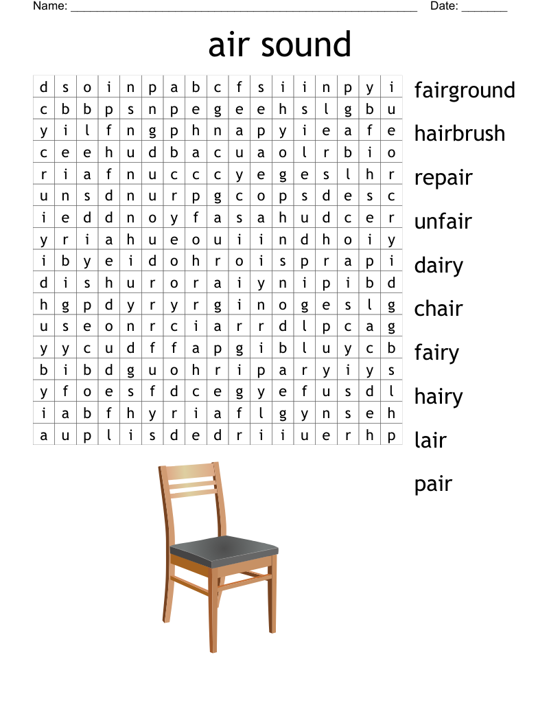 air sound Word Search