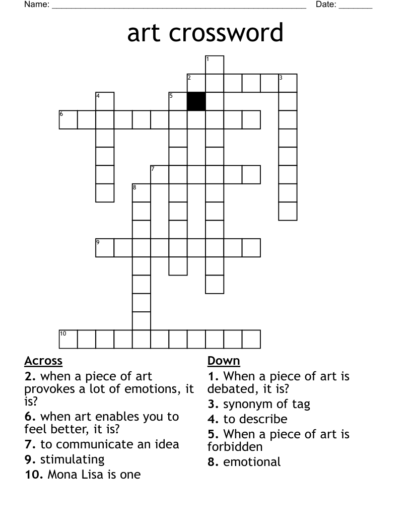 art crossword