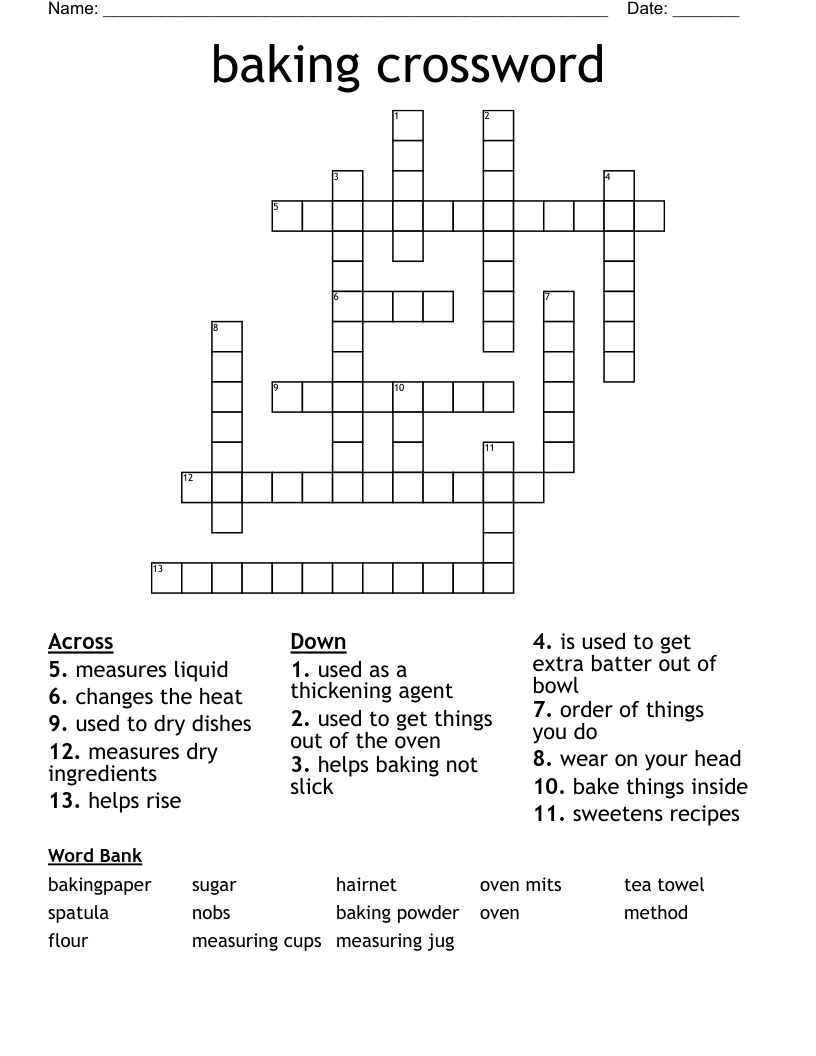 baking crossword