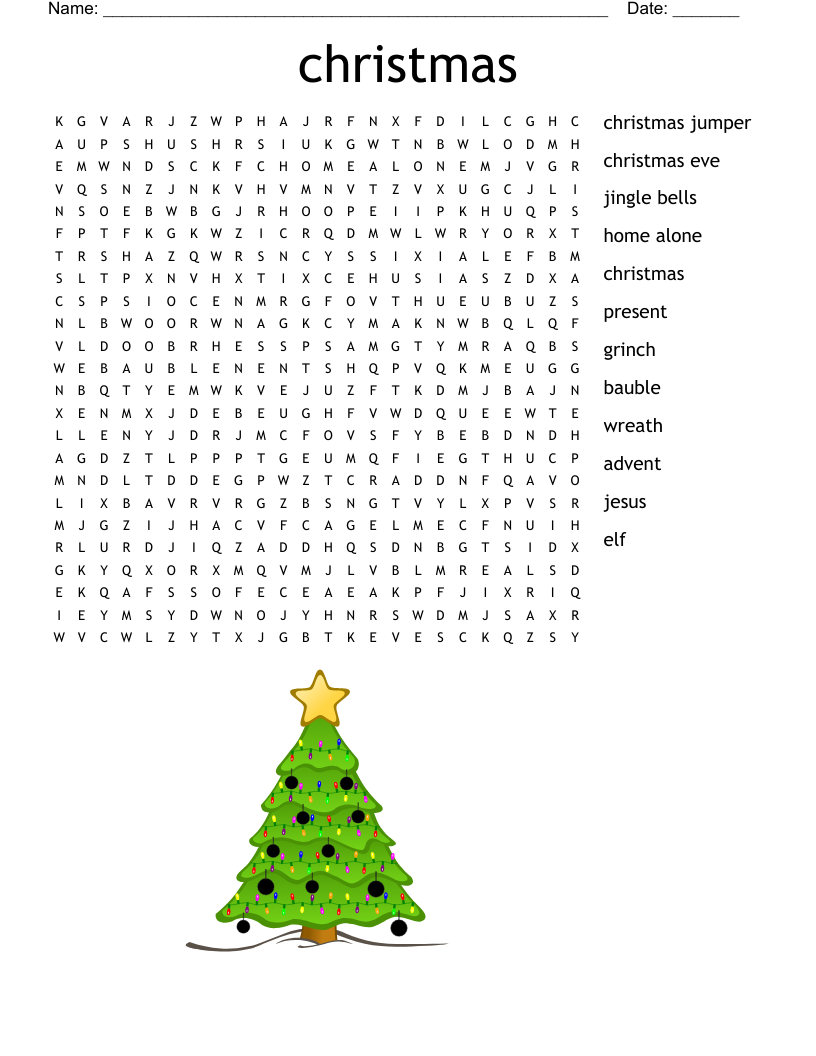 christmas Word Search
