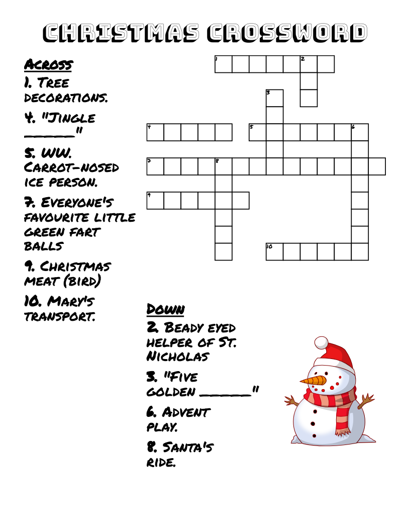 christmas crossword