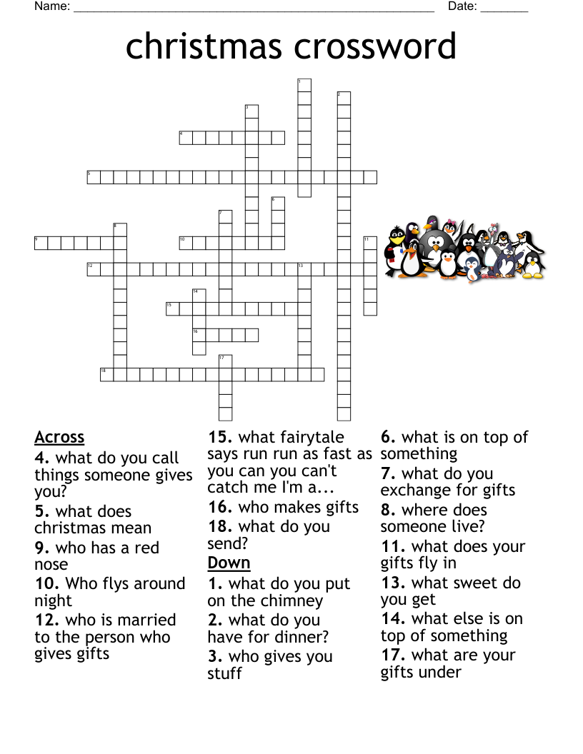 christmas crossword