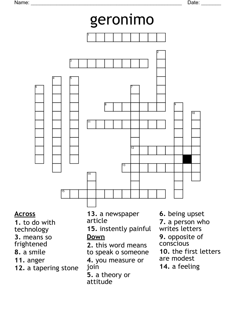 geronimo Crossword