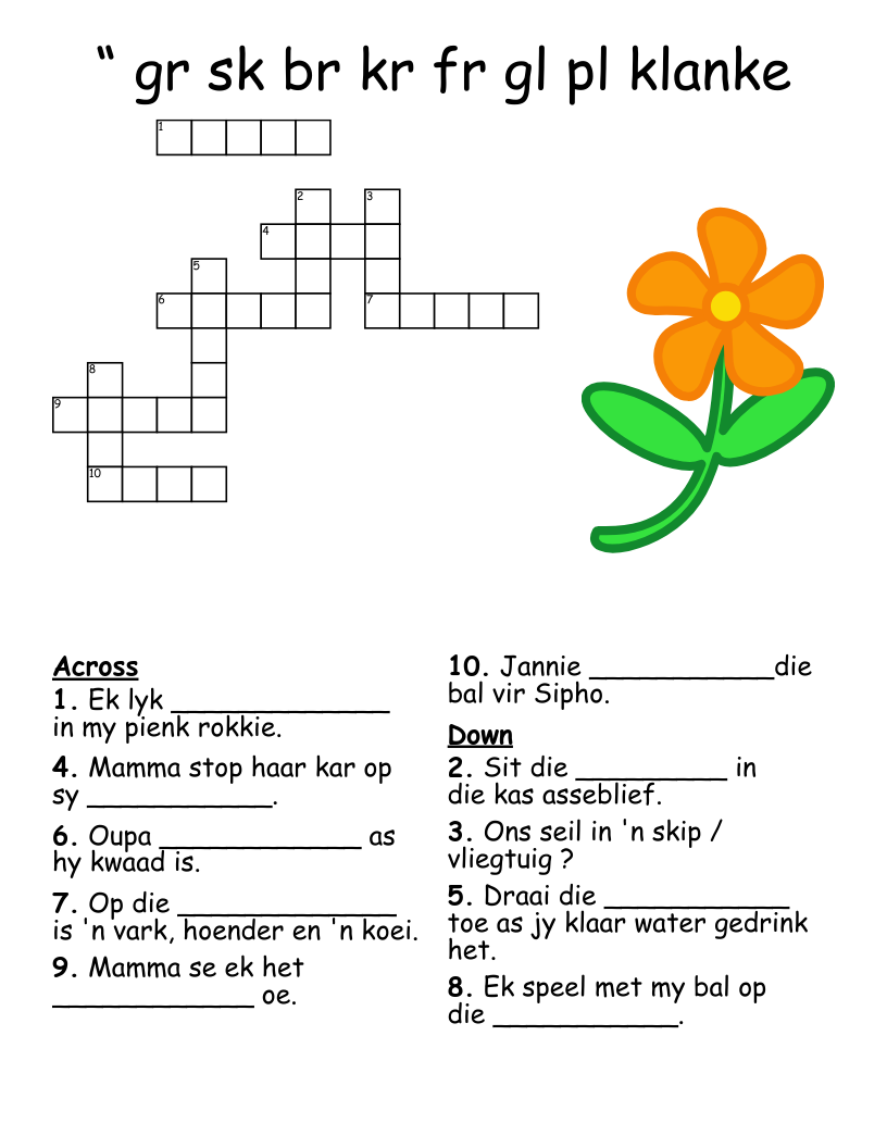 “ gr sk br kr fr gl pl klanke Crossword