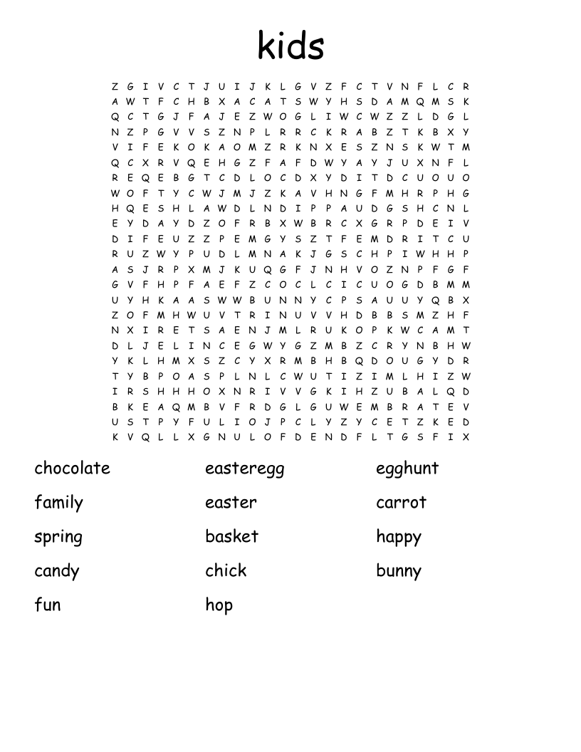 kids Word Search