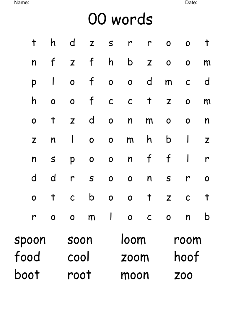 00 words Word Search