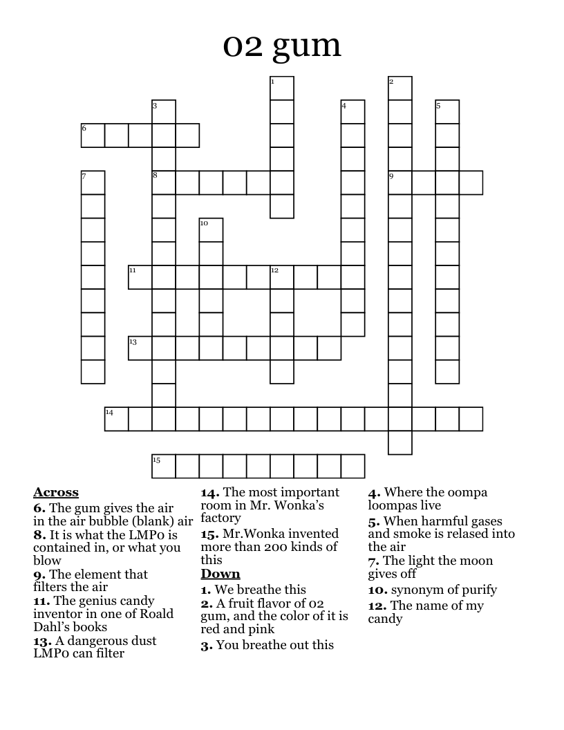 02 gum Crossword