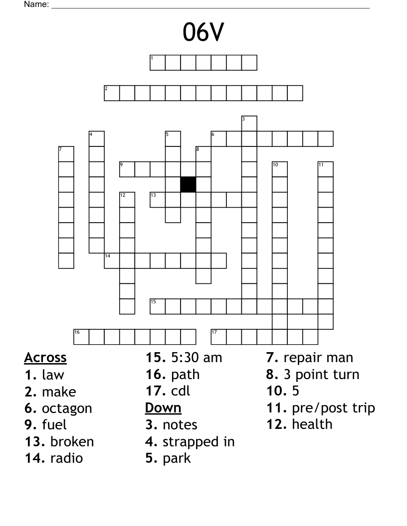 06V Crossword