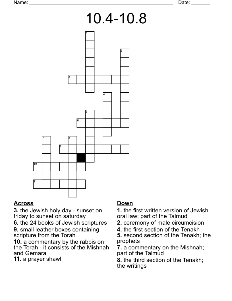 10.4-10.8 Crossword