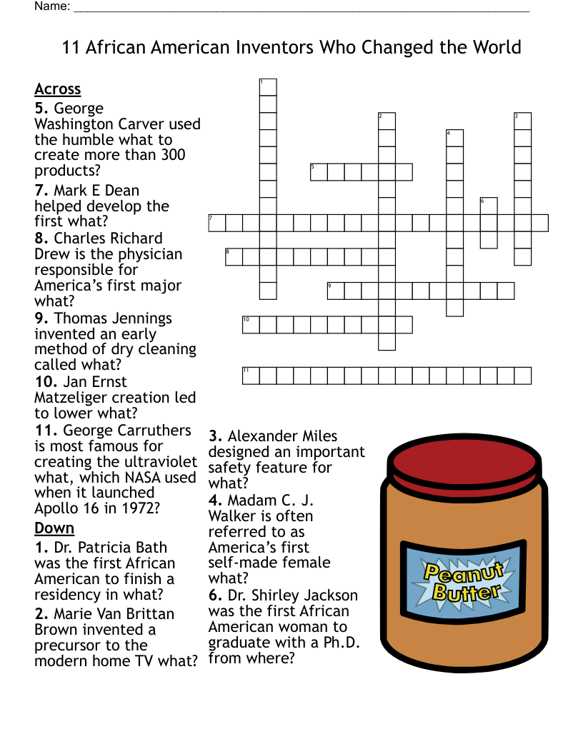 11 African American Inventors Who Changed the World Crossword