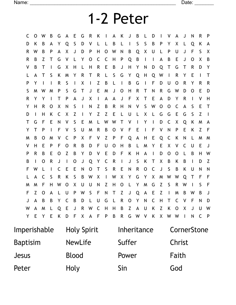 1-2 Peter Word Search