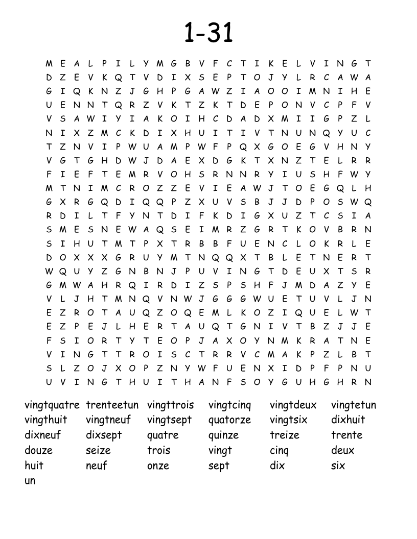 1-31 Word Search