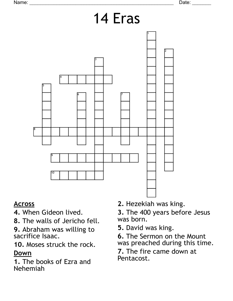 14 Eras Crossword