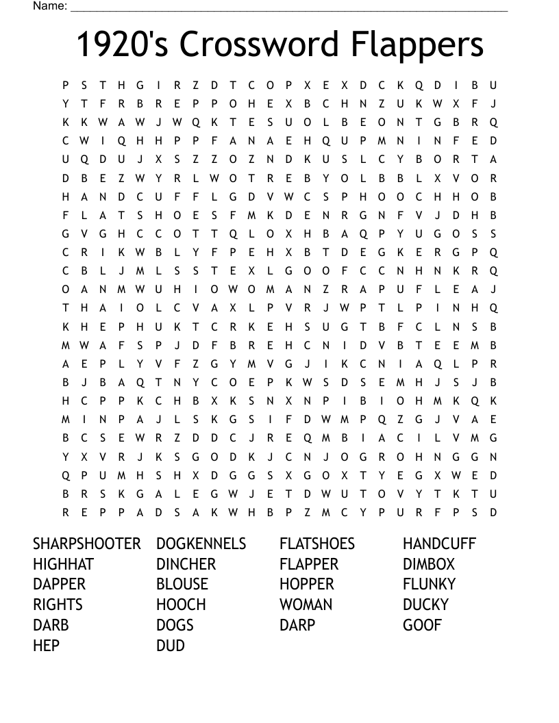 1920's Crossword Flappers