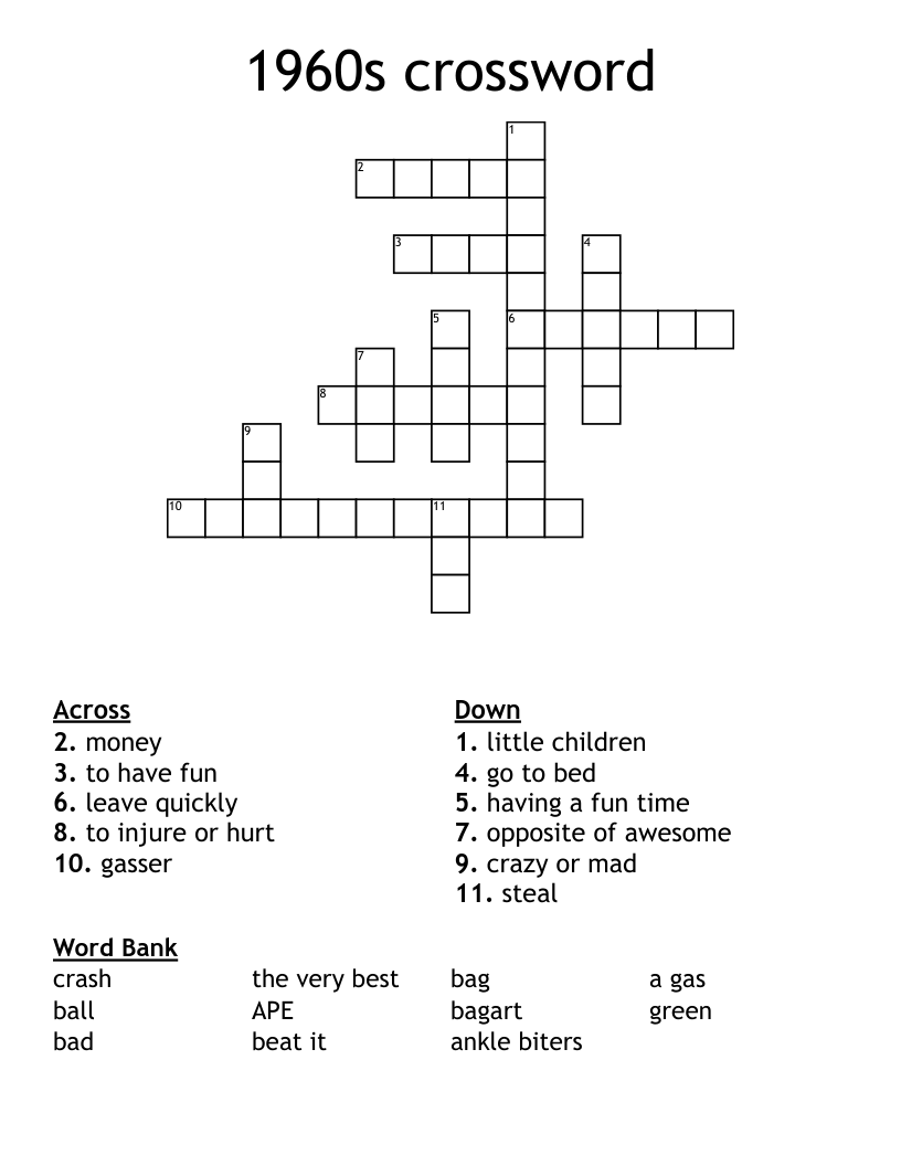 1960s crossword