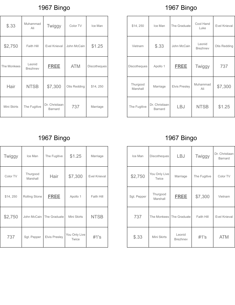 1967 Bingo
