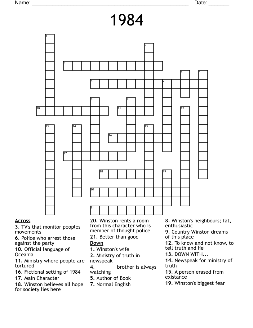 1984 Crossword