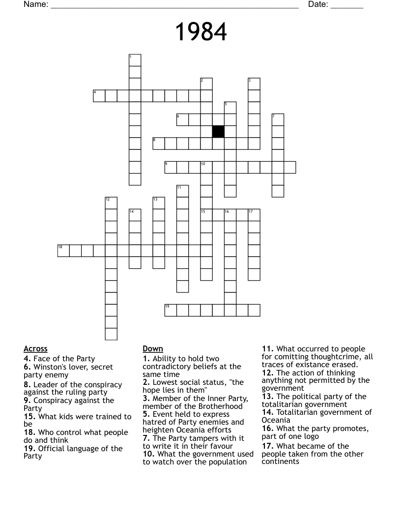 1984 Crossword