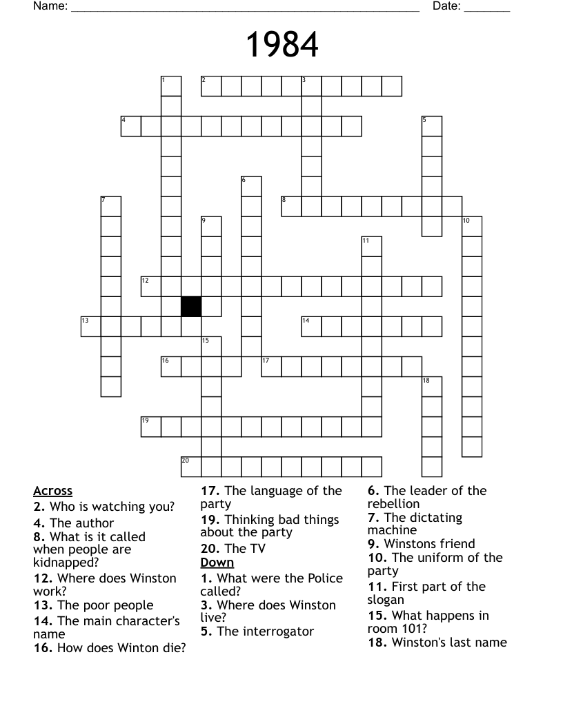 1984 Crossword