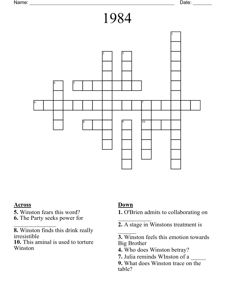 1984 Crossword