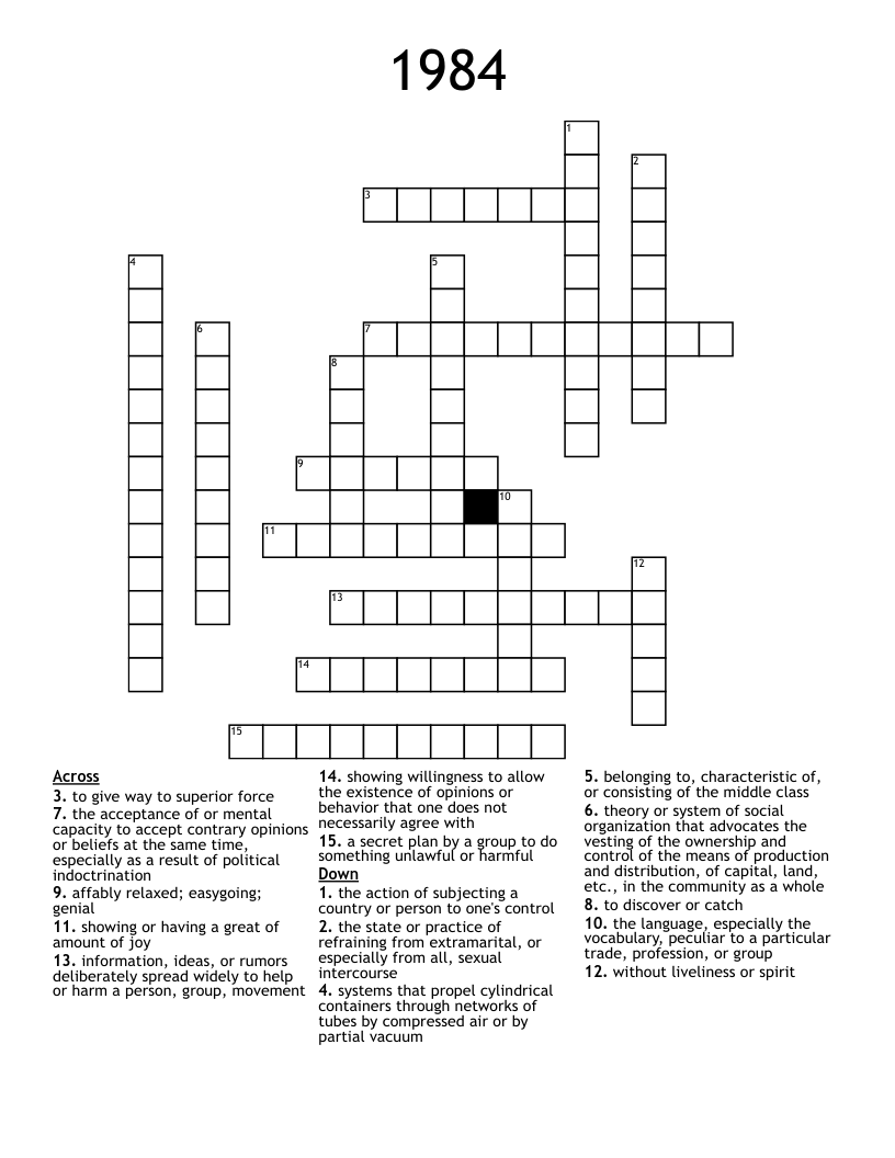 1984 Crossword