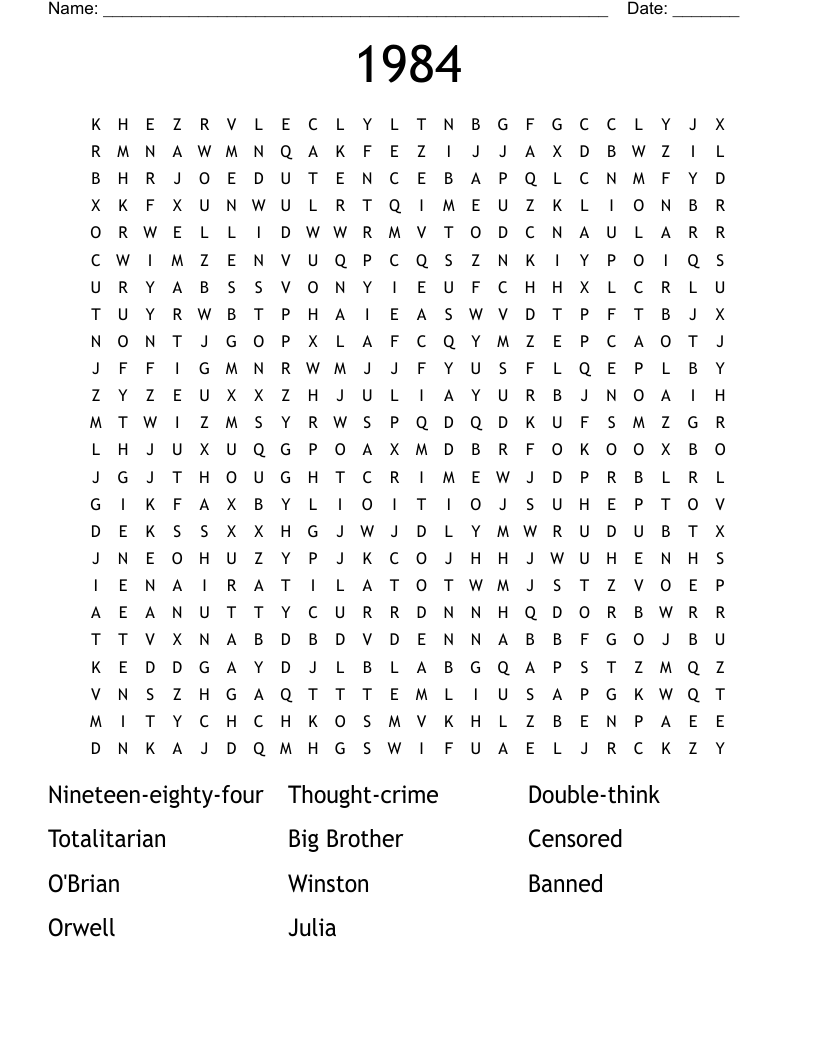 1984 Word Search