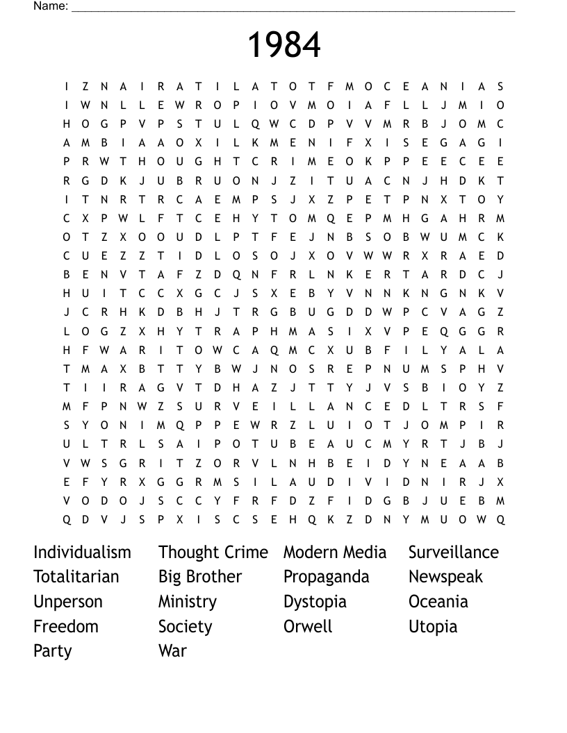 1984 Word Search