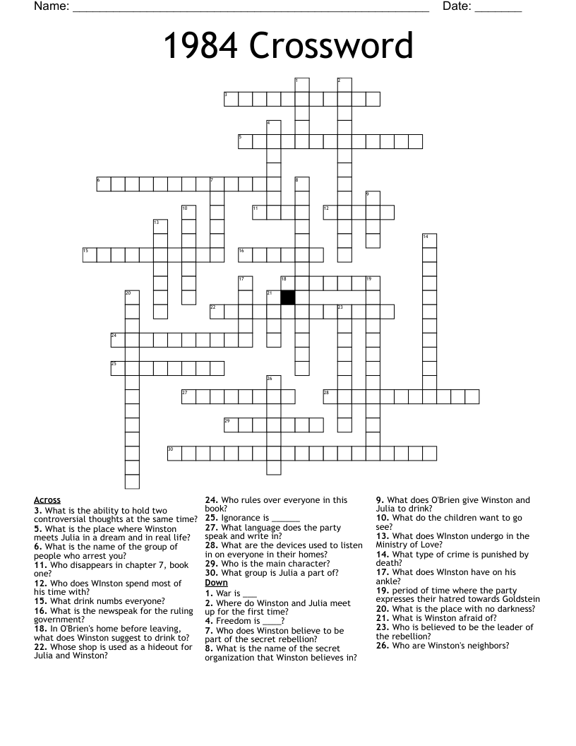 1984 Crossword