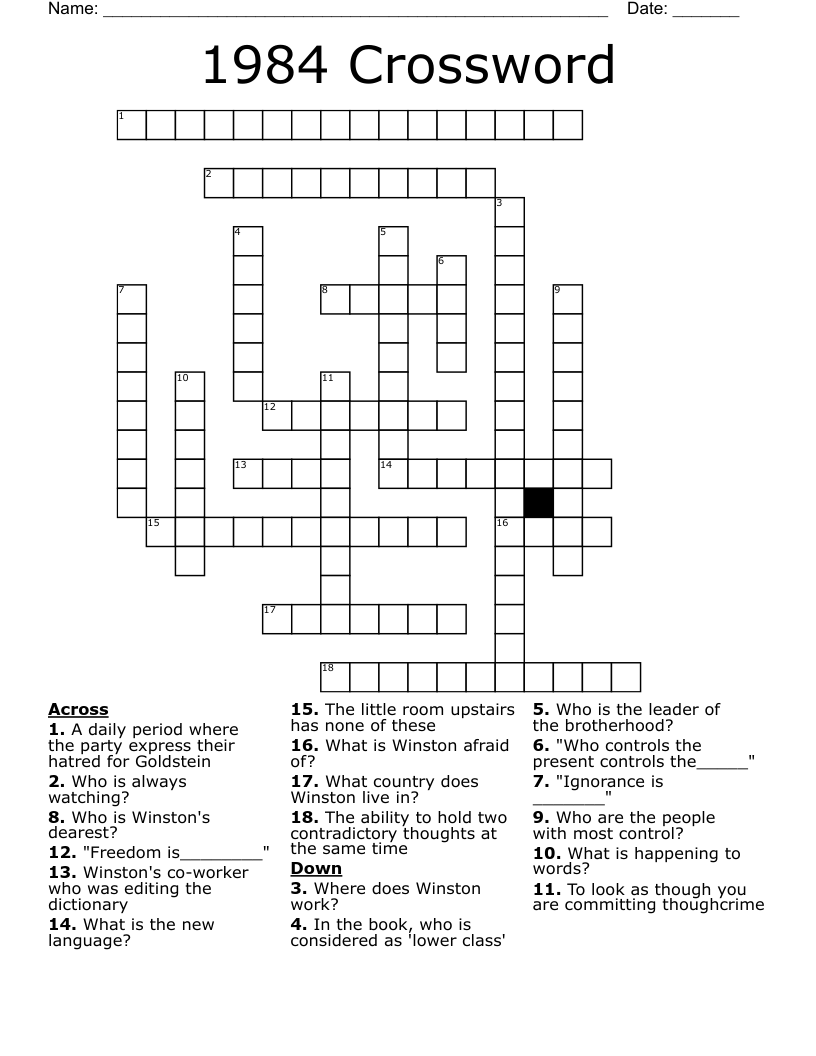 1984 Crossword