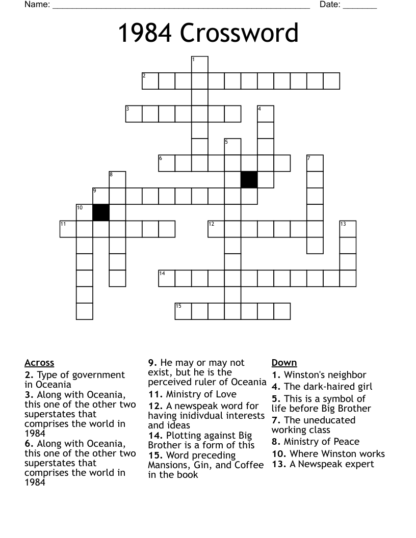 1984 Crossword