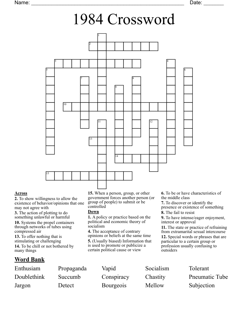 1984 Crossword