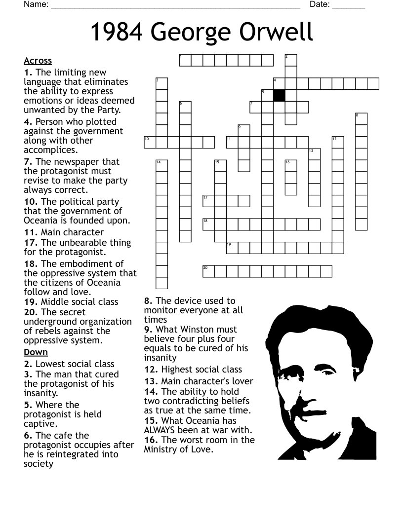 1984 George Orwell Crossword