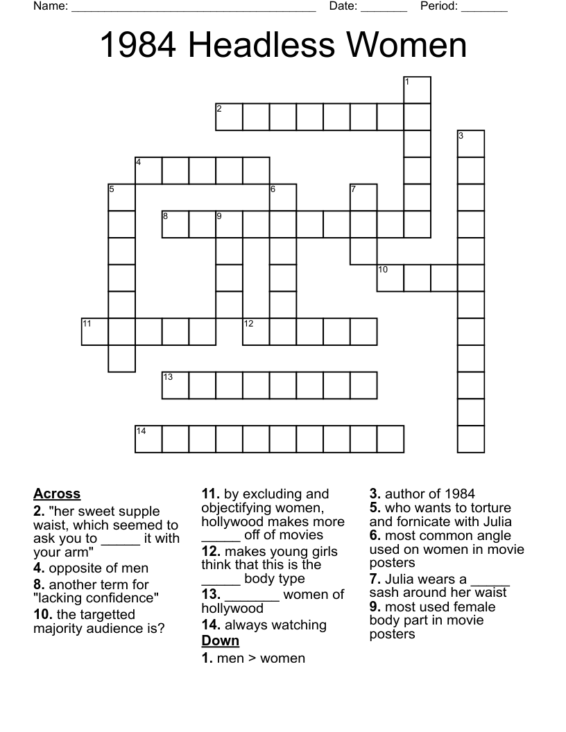 1984 Headless Women Crossword