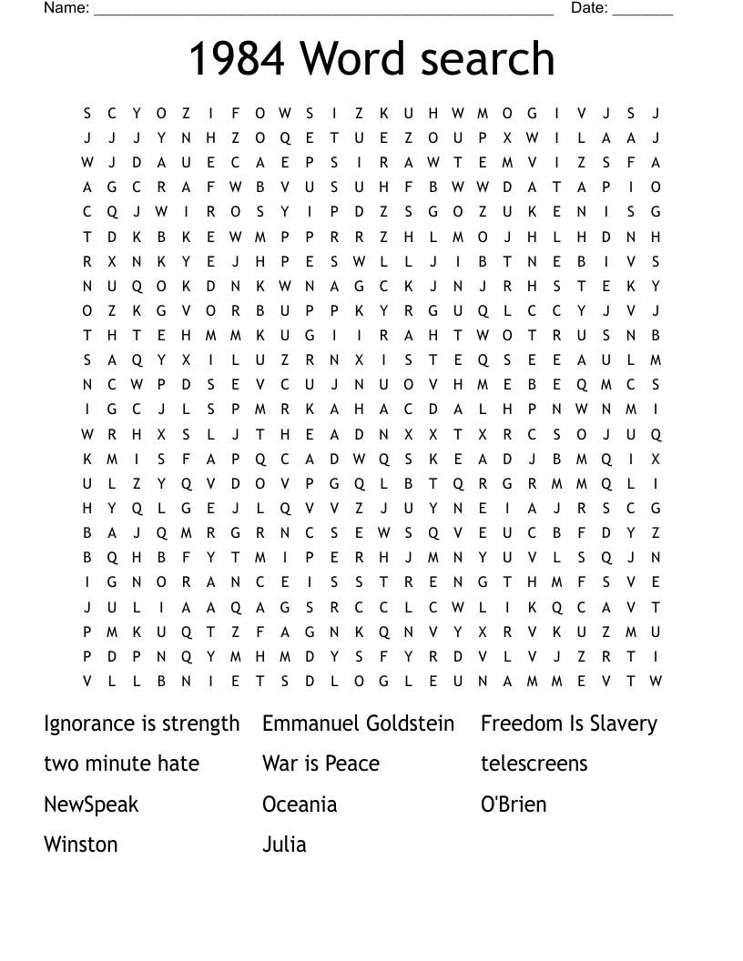 1984 Word search