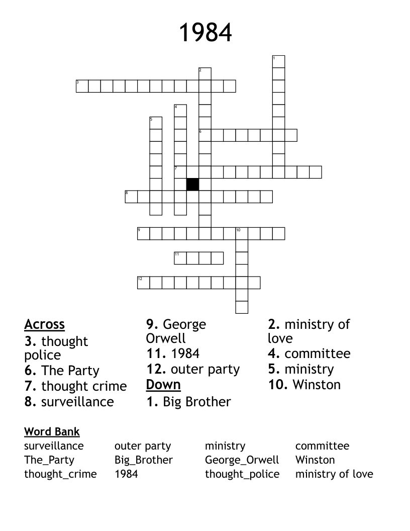 1984  Crossword