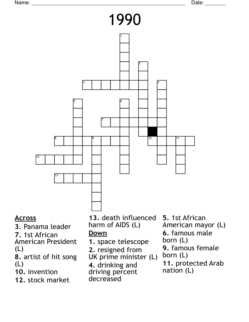 1990 Crossword