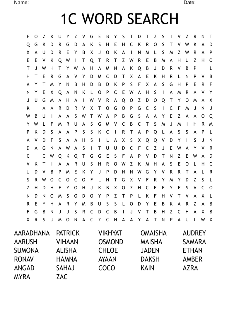 1C WORD SEARCH
