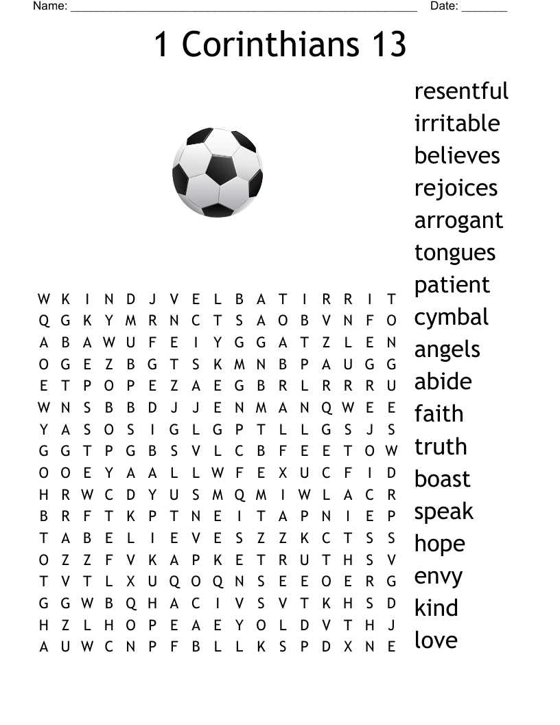 1 Corinthians 13 Word Search