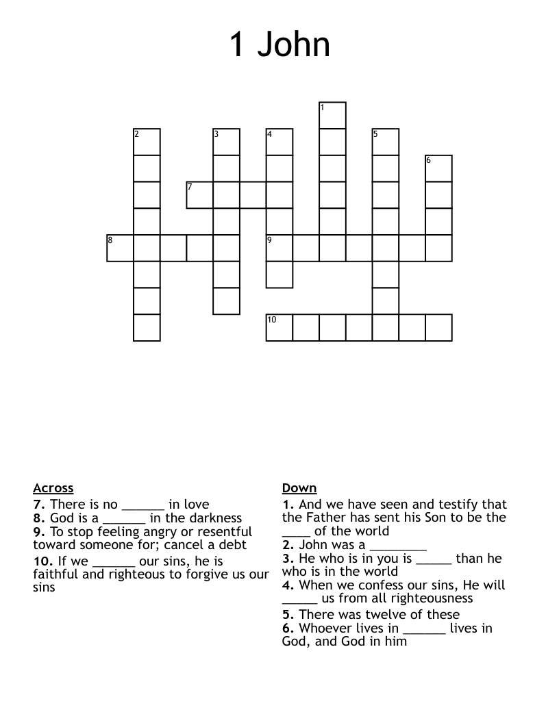 1 John Crossword