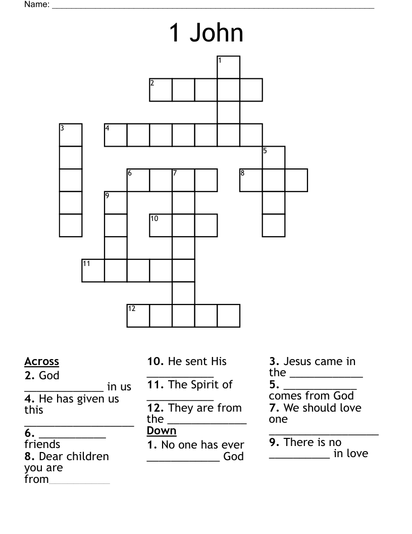 1 John Crossword