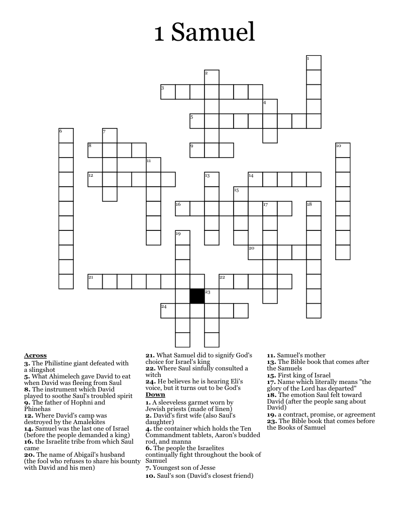 1 Samuel  Crossword
