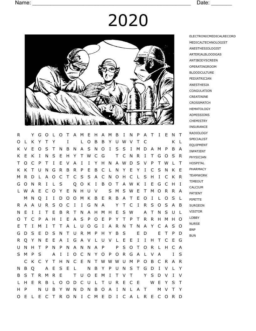 2020 Word Search