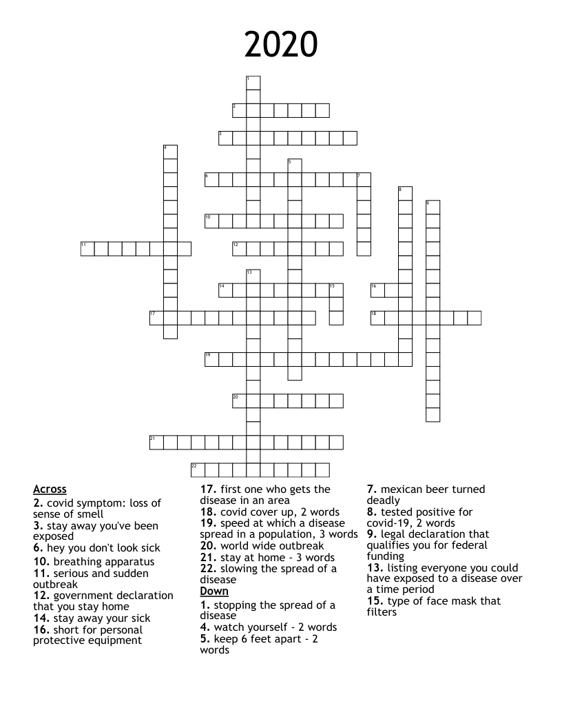 2020 Crossword