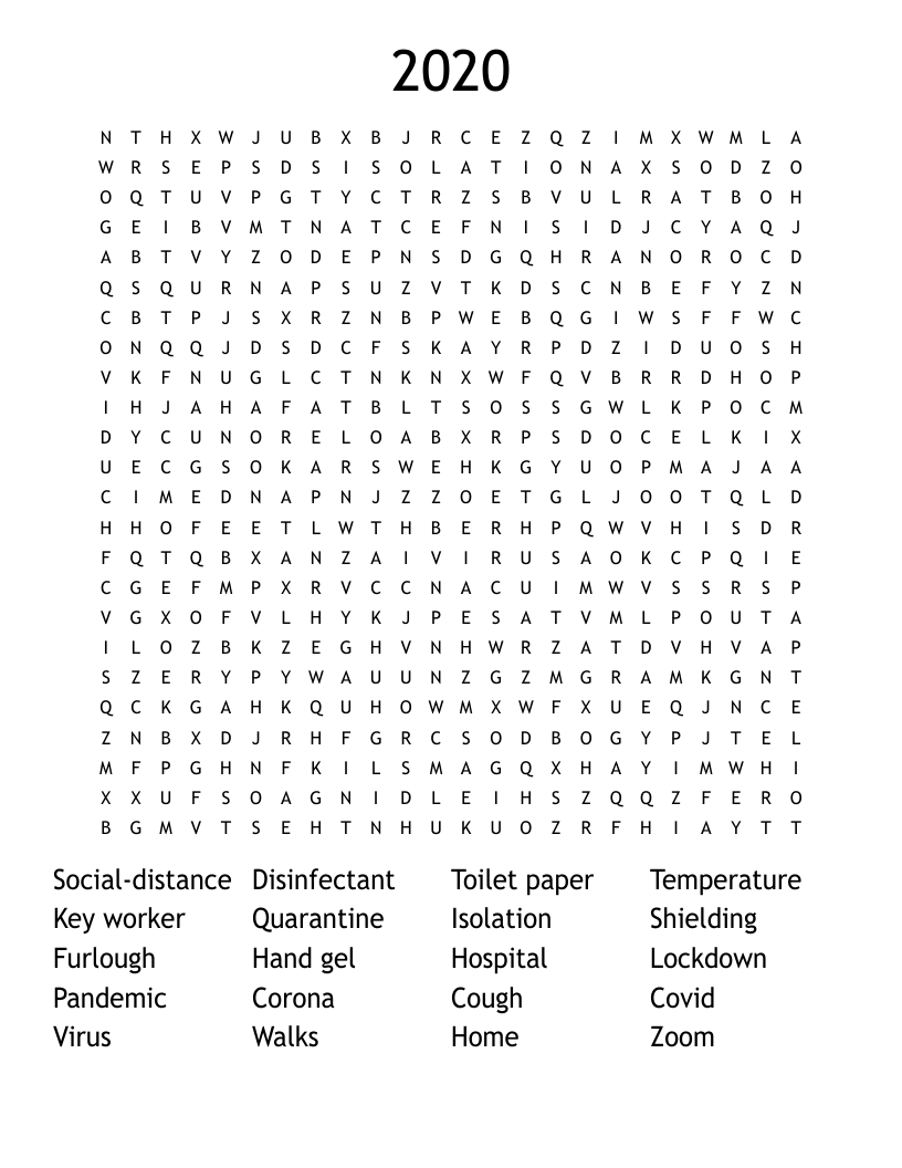 2020 Word Search