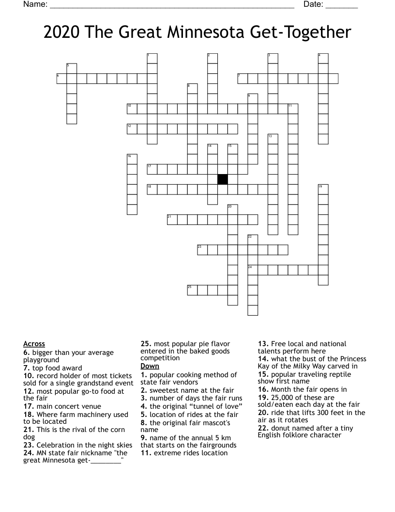2020 The Great Minnesota Get-Together  Crossword