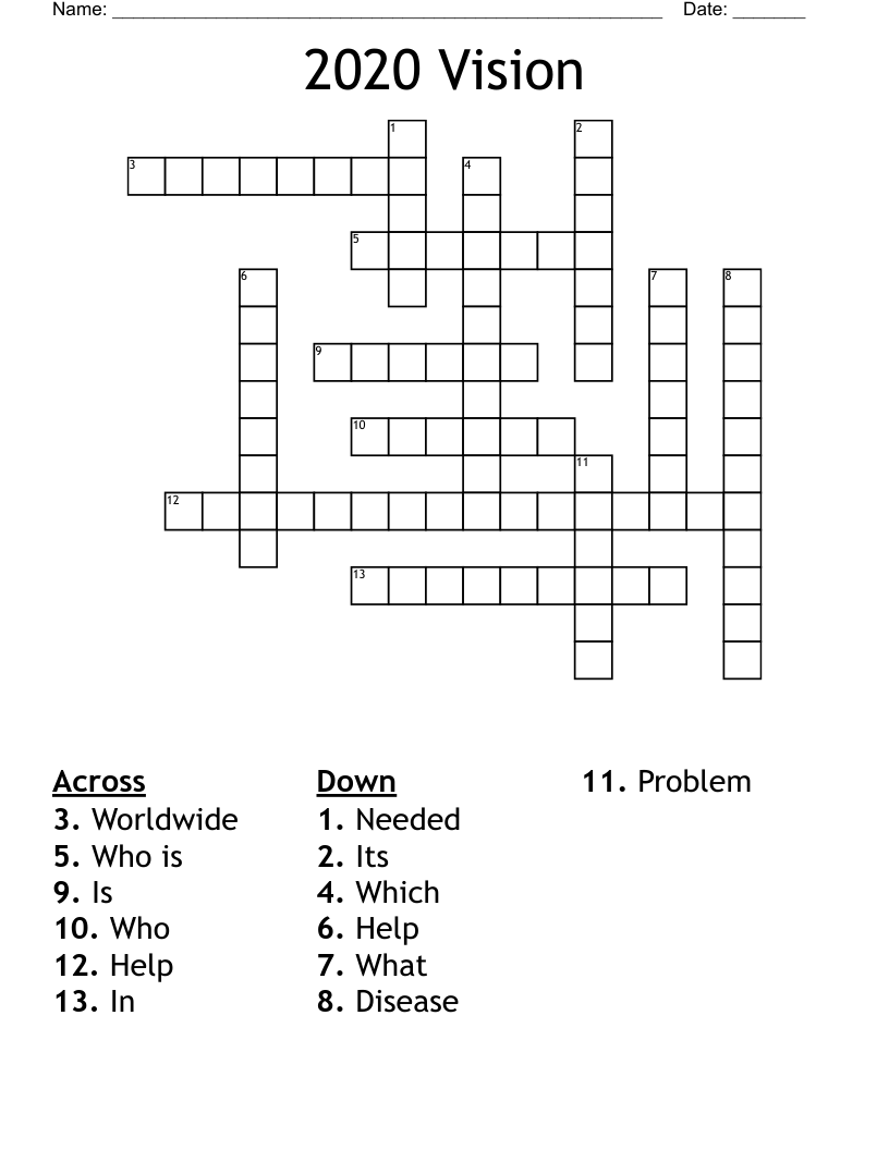 2020 Vision Crossword