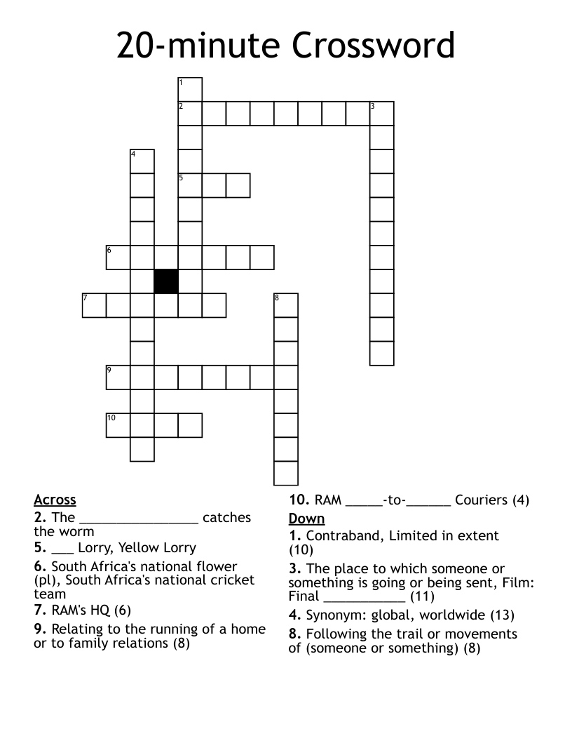 20-minute Crossword