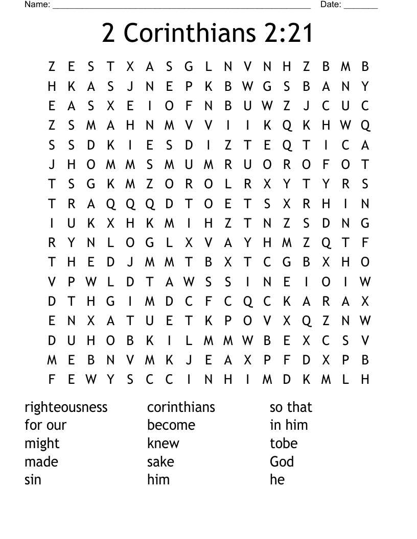 2 Corinthians 2:21 Word Search