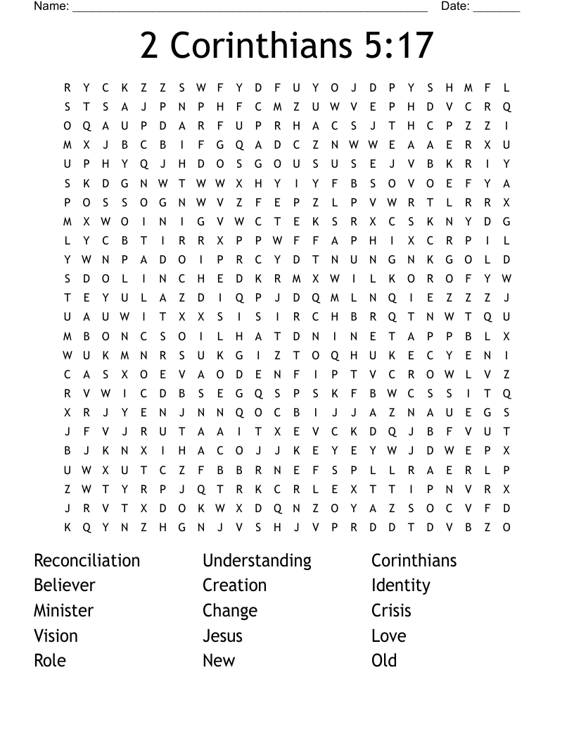 2 Corinthians 5:17 Word Search