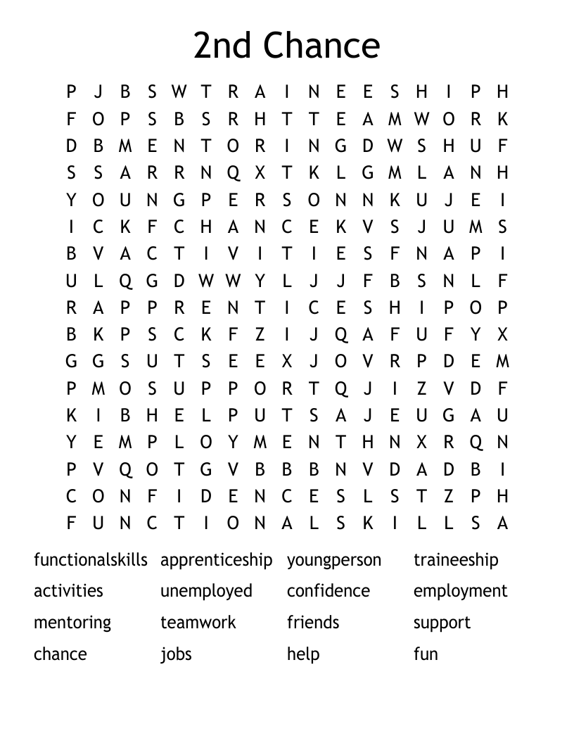 2nd Chance Word Search